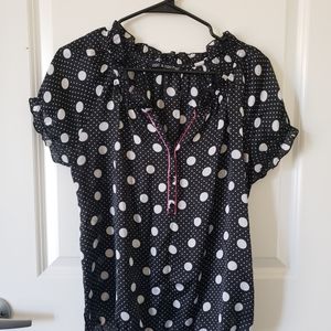 Zac and rachel lightweight polka dot blouse
